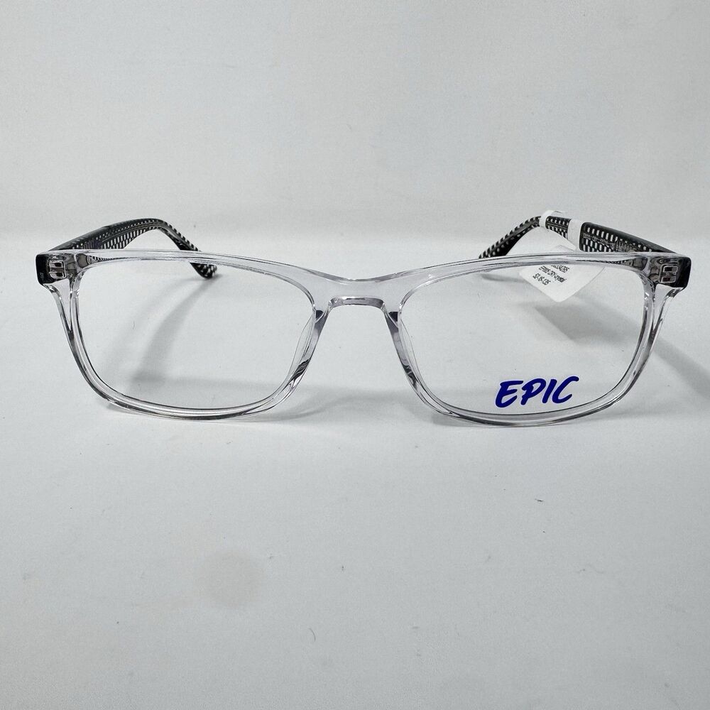EPIC EP005 CRY Crystal Eyeglass Frames 52-16-135 Checkered Temples